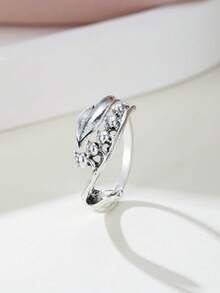 1pc Retro Elegant Lily Silver Ring, Women's Daily Party Ring, Anniversary Personalized Jewelry, Exquisite Gift - Ring - View 4