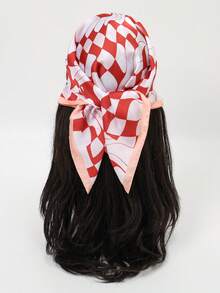 1 chiếc khăn bandana với họa tiết hình học lượn sóng, khăn trùm đầu/khăn quấn đầu, thích hợp đi biển, đi nghỉ mát. - Nhiều màu - Xem 7