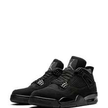 Nike Air Jordan 4 Retro Sneakers - Authentic Iconic Basketball Shoes | Viral 2026 Men's High-End Retro Streetwear | Premium Leather & Mesh Performance Trainers | Classic Air Cushioning & Support Wings | Legendary Designer Athletic Footwear - Black Cat (2020) - 查看 2