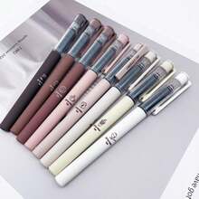 咖啡主题速干液体墨水凝胶笔，不晕染软触笔，适用于记笔记、绘画、学校办公用品 - A - 查看 4