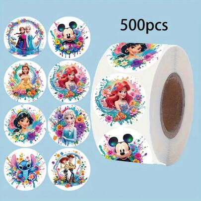 Disney 500pcs Cartoon Sticker Collection Series, Including Princess, Toys And More. Cute, Elegant Princess Stickers, Cool Party Favors, Decorative Stickers For Notebooks, Water Bottles, Phones, Laptops, Office Supplies. Durable, Stylish Cartoon Designs, Suitable For School Supplies, Holidays, Birthdays, Friends, Parties.