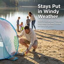 Marine Baby Sun Shelter – UPF 50+ Pop Up Play Tent & Anti-UV Portable Shade, Back To School - Baby Blue - View 6