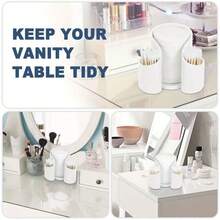 1 hộp đựng mỹ phẩm để bàn, có thể đựng tăm bông, tăm xỉa răng, chỉ nha khoa và cốc giấy. - Nhiều màu - Xem 3