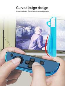 2 piezas Funda protectora desmontable para controlador de juego de 2, diseño curvo abultado, antideslizante, antisuor, anti-arañazos, mejora la experiencia de juego - Ver 2