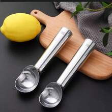 1pc Stainless Steel Ice Cream Scoop With Trigger, Watermelon Seed Spoon, Baking Dough Spoon, Reusable Kitchen Tool, Suitable For Home, Restaurant, Wedding, Party And Dorm Use - Multicolor - View 5