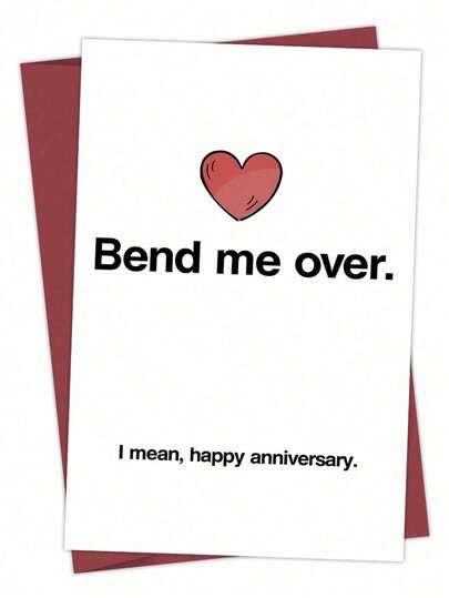 1 Pc Naughty Humour Anniversary Greeting Card For Boyfriend Husband With Funny Design To Make Him Laugh Back To School Theme For Couples Family Friends Colleagues Perfect For Birthday Christmas Thanksgiving Wedding Parties Any Occasions Use As Christmas Card Birthday Card Invitation Card Thank You Card Gift Card With Matching Envelope