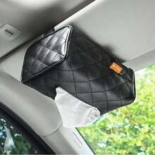 Hộp đựng khăn giấy ô tô, giá đựng khăn giấy gắn trên tấm che nắng hoặc tay vịn. - A - Xem 8