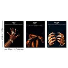 1/3pcs Set Unframed Bible Verse Scripture Canvas Poster African Woman Christian Quote Urban Wall Art Print Luxury Art Painting For Apartment,Living Room,Bedroom,Modern Home Decoration - A - View 14
