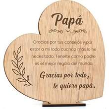 1pc Wooden Father's Day Card, Special Gift Decor For Dad's Birthday, Happy Father's Day - A - View 7