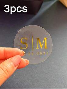 Nhãn dán tên/ngày cưới tùy chỉnh, nhãn dán tròn cá nhân hóa, nhãn dán cưới có thể tùy chỉnh, nhãn dán cảm ơn - Nhiều màu - Xem 15