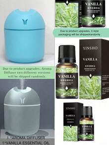 250ml Portable Mini USB Air Humidifier & Essential Oil Diffuser With Color Night Light, Aroma Diffuser For Travel, Office, Car, Desk, Bedroom / 1 Diffuser + 1 Bottle Of Essential Oil (Oils Will Be Shipped Randomly In New Or Used Packaging.) - Multicolor - View 39