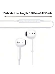 兼容的有线耳机，Type-C电子耳塞，3.5mm圆形插头，USB-C耳塞，带立体声低音的手机/电脑耳机 - 查看 10