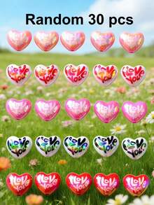 5/10/20/30/50pcs Multi-Color Fashionable Cute Leopard Print Heart Beads, Focal Beads Suitable For DIY Necklace, Bracelet, Earring, Keychain, Phone Strap, Decorative Pen, Couples Gift - Multicolor - View 31