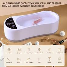 声波技术充电式便携式多功能清洁器 - 适用于清洁珠宝、手表、眼镜、隐形眼镜盒，居家旅行皆宜。它是清洁眼镜、化妆刷、珠宝和牙套的理想之选。 - 多色 - 查看 10