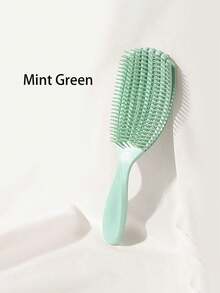 女士8齿梳，干湿两用，适用于直长发、浓密卷发、易打结头发。贝壳梳，雕花光泽，蓬松顺滑，防静电不伤发，按摩头皮，猪肋骨，气垫梳，多功能女士顺发按摩梳 - 多色 - 查看 9