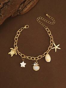 1件装度假风海星海洋系列手链，小众优雅高端百搭日常佩戴 - 彩色 - 查看 1