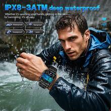 GAWSUG 2026 Men's Smanrt Watrch With Built-In 430 MAh Battery, 1.95 Inch HD Full Touch Display, Wireless Call Answering, Message Remninder, LED Flashighnt,100+ Sport Modes, Multiple Dials, Weather, Music Control - View 5