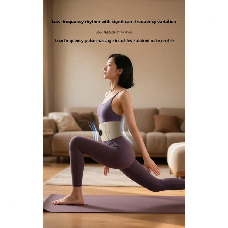 Popular Skinny Abdomen Massager EMS Micro Current Waist Massage Abdominal Heating Sports Full Burning Beauty Plastic Instrument Belt - YM-03英文可拆版+靈動帶 - 查看 2