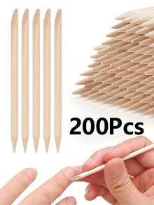 200件套美甲护理套装，包含指甲及角质层清洁棒、卸甲棒、双头多功能角质层推棒、手足护理工具、指甲钳、美甲用品、美甲工具、返校季必备、美甲艺术、美甲贴纸工具 - 彩色 - 查看 16