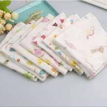 10 Gauze Square Towels, 100% Pure Cotton, Soft And Comfortable, Suitable For Bathing. - 10pcs - View 2