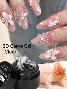 AiFer 1瓶8毫升3D美甲雕刻胶，亮白色透明固体雕刻胶，适用于美甲艺术设计和制作 - 彩色 - 查看 5