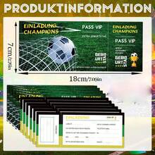 10/30 Thiệp Mời Tiệc Bóng Đá - Chủ đề Vé Sinh Nhật Bóng Đá, Thiết Kế Độc Đáo, Dành Cho Cả Nam và Nữ, Đã Điền Sẵn Thông Tin, Điền Nhanh, Thích Hợp Cho Tiệc Sinh Nhật Bóng Đá, Sự Kiện và Hoạt Động Trường Học. - A - Xem 4