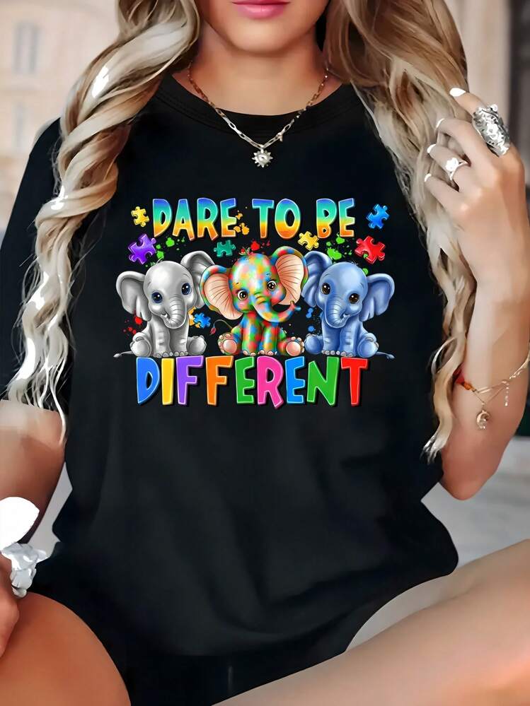 Women T-Shirts - 黑色 - 查看 5