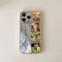 Personalized Custom Photo Phone Case Compatible With IPhone 17 16 15 14 13 12 11 Pro Max And Plus Series Custom Image Printed Protective TPU Anti-Scratch Case Compatible With IPhone 17 Cover Stylish Slim Anti Drop Mobile Phone Cover Daily Gift For Family And Friends - Silver - View 3