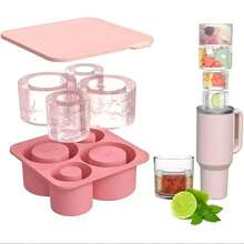 Khay làm đá tròn bằng silicon có nắp đậy, dung tích 20oz/30oz/40oz, giữ lạnh đồ uống. - Truyện tranh bốn khung - Xem 6