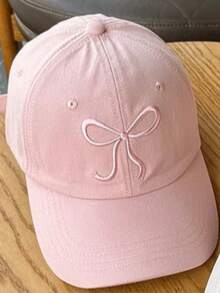 1/3件装 Y2K风格蝴蝶结刺绣女式棒球帽，可调节防晒休闲帽，适合春秋季旅行、海滩派对 - 蝴蝶結 - 查看 9