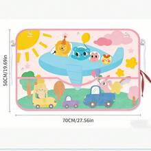 1pc Car Window Curtain With Net Pocket, Suction Cup Sunshade, Heat Insulation, Anti-UV Car Window Curtain - Mesh Suction Cup Style - View 3