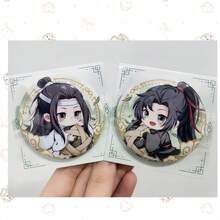 1pc Mo Dao Zu Shi Baji Badge, Wei Wuxian & Lan Wangji, Homemade Granule Snack 58mm Laser Baji Granule Snack For Women - 彩色 - 查看 7