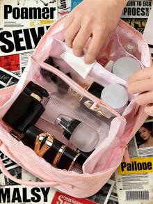 Bộ hai túi đựng mỹ phẩm cầm tay - Dung tích lớn, chống nước, dạng gối và túi đựng đồ vệ sinh cá nhân, túi đựng mỹ phẩm và đồ dùng cá nhân di động, hộp đựng. - Nhiều màu - Xem 5