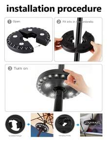 LED Outdoor Tent Umbrella Hanging Lamp, Creative Design, Suitable For Garden, Camping, Tent, Room, Living Room, Study, Multi-Scene Lighting - Hanging Lamp - View 8