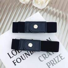 2pcs Unisex Elastic Waist Belt Without Buckle - Multicolor - View 13