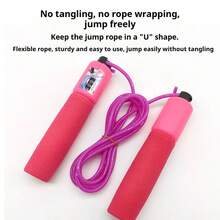 可调节计数跳绳，适合日常锻炼 - 紫色 - 查看 10