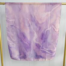 1pc Tie-Dye Casual Polyester Printed Scarf, All Season - Lilac Purple - View 5