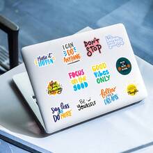 50pcs Colorful Motivational Stickers, Inspiring Positive Affirmation Stickers, Waterproof Durable Letter Stickers For Notebook, Laptop, Skateboard, Water Bottle - A - View 7
