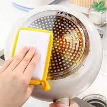 10块装厨房洗碗海绵，不刮伤表面，双面清洁海绵，家用清洁海绵，清洁用品，清洁工具，圣诞用品 - 彩色 - 查看 10