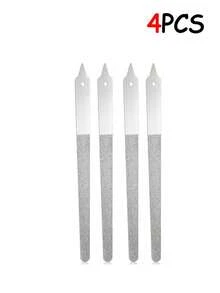 4PCS Convenient Household Stainless Steel Double-Sided Emery Polishing Strip Nail File Polishing Strip - A Special Tool For Manicure And Nail Repair(2/1pc) - Multicolor - View 9
