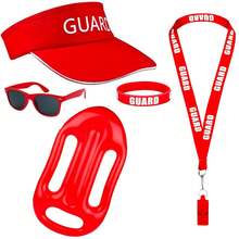 Bộ trang phục cứu hộ mùa hè 3/5 món, trang phục hóa trang kỳ nghỉ vui nhộn bao gồm mũ đi biển, kính thời trang màu đỏ, còi, túi đựng ván lướt sóng, trang phục đi nghỉ mát trên biển. Bộ trang phục cứu hộ mùa hè - 3/5 món: Mũ đỏ, kính thời trang, còi, băng đeo cổ tay và túi đựng ván lướt sóng, trang phục lướt sóng kỳ nghỉ, trang phục hóa trang dự tiệc. - Nhiều màu - Xem 4