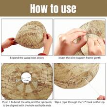 5pcs Of Simulated Wasp Nests - Natural Wasp Deterrent For Outdoor Hanging Fake Nests, A Device To Deter Wasps Suitable For Gardens, Patios, Porches, And Yards. An Excellent Solution For Bee Prevention - A - View 10