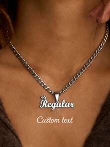 Dây chuyền mặt dây chuyền hình trái tim mờ khắc tên cá nhân, mặt dây chuyền thép không gỉ, dây chuyền chữ cái tùy chỉnh, quà tặng trang sức sinh nhật cho phụ nữ. - Dây chuyền vàng-5NK - Xem 6