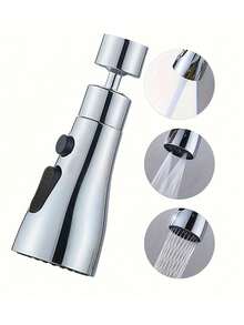 1pc 360° Rotatable Kitchen & Bathroom Universal Faucet Extension Sprayer, Sink Splash Proof Water Tap Adapter - Multicolor - View 11