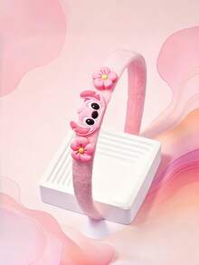 Disney 1件/套柔软布艺发箍，迪士尼风格，史迪奇蓝白+天使粉白双色，可爱卡通人物，高冠设计让脸看起来更小巧，适合洗漱、化妆、派对、送朋友等场合。 - 查看 3