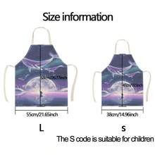 1pc Whale & Swing Pattern Apron, Creative Funny Fashionable Printed Apron, Kitchen Cooking Cleaning Apron, Innovative Home Apron - Multicolor - View 5