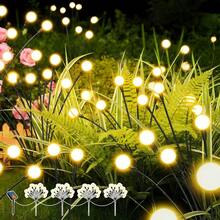 太陽能螢火蟲燈 60LED*6入/40LED*4入 戶外太陽能燈 IP65防水 適用於花園、露台、庭院、陽台裝飾(暖白色) - 地插螢火蟲 - 查看 10