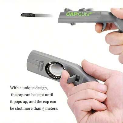 Beer Bottle Opener, Cap Gun Shaped Bottle Opener With Corkscrew, Multi-Functional Beer Wine Opener Tool, Perfect For Home Bar, Party, Wedding Favors, Festival Gifts And Bar Accessories
