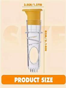 1/2个全新手动螺旋柠檬榨汁器，便携式柠檬榨汁器，带出汁口和盖子，是调制鸡尾酒和烹饪的理想之选 - 彩色 - 查看 7