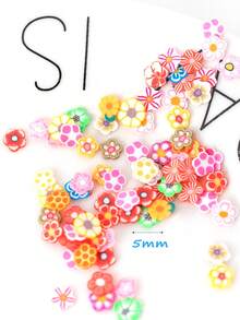 Bột trộn đất sét hình hoa không ăn được, bột trộn đất sét polymer, bộ mặt dây chuyền hình hoa dễ thương, thích hợp cho nghệ thuật làm móng Fimo, son môi, trang trí điện thoại và các sản phẩm thủ công DIY. - Hoa hỗn hợp - Xem 4